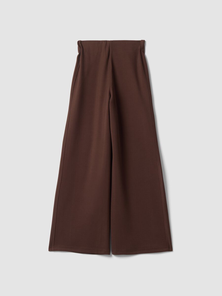 Brown stretch-modal wide-leg trousers ALTAVIA STUDIO_6