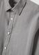 Camisa gris de mezcla de lino y algod&oacute;n con corte regular_5
