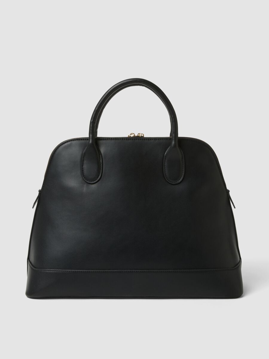 Schwarze Handtasche mit strukturierter Silhouette_1