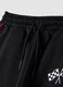 Pantaloni jogger neri in misto cotone con coulisse e logo Ducati_2