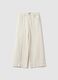 Girls' White Relaxed Leg Pure Cotton Trousers_3