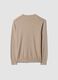 Beige crew-neck jumper in cotton and cashmere blend, regular fit_2