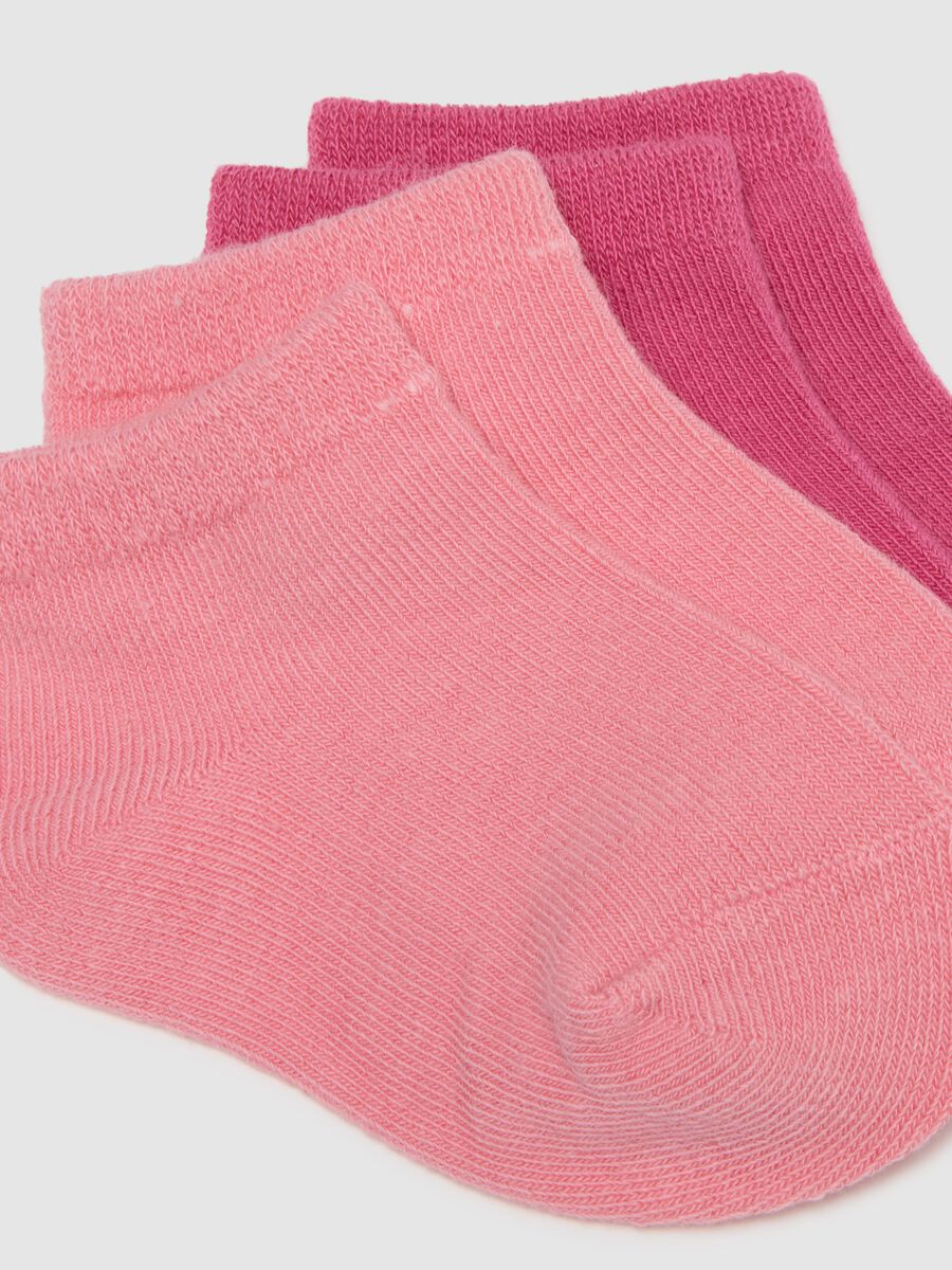 Multipack of short multicolor cotton blend socks for baby girl with regular fit_2