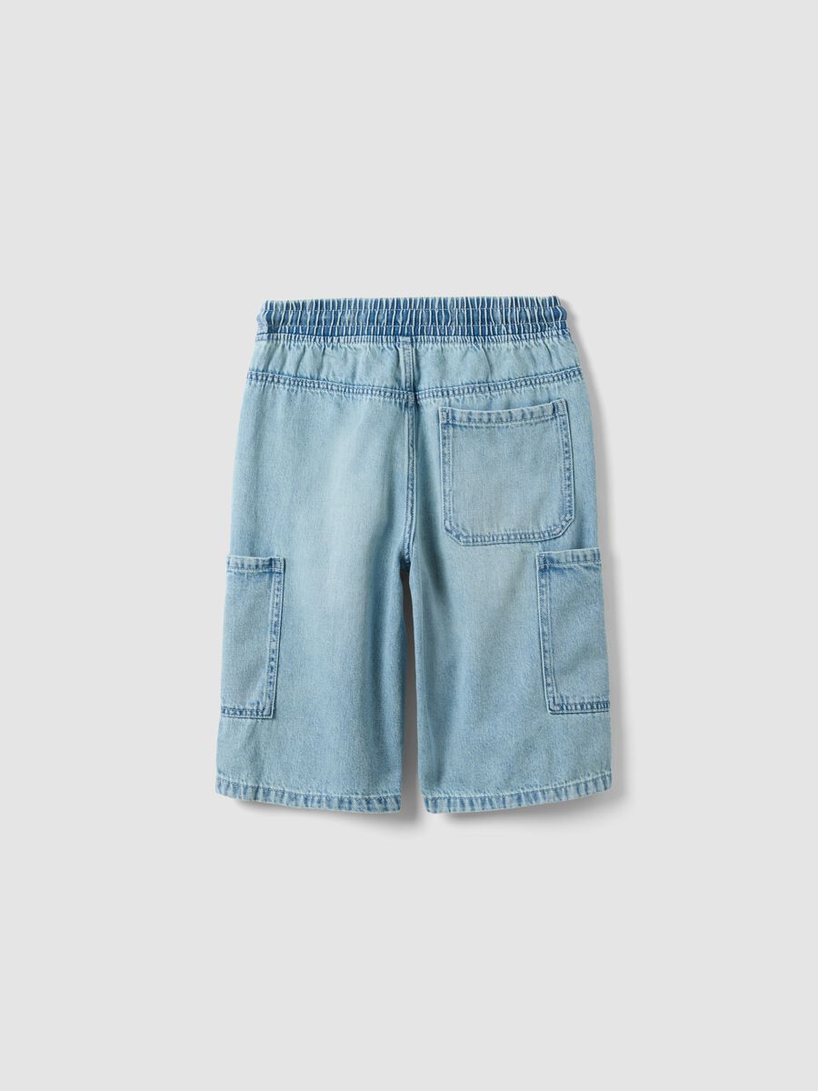 Jungen Baggy-Jeansshorts in Hellblau aus Baumwollmix, Regular Fit_1