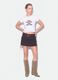Wei&szlig;es, figurbetontes T-Shirt aus reiner Baumwolle mit Six-Seven-Frontprint_1