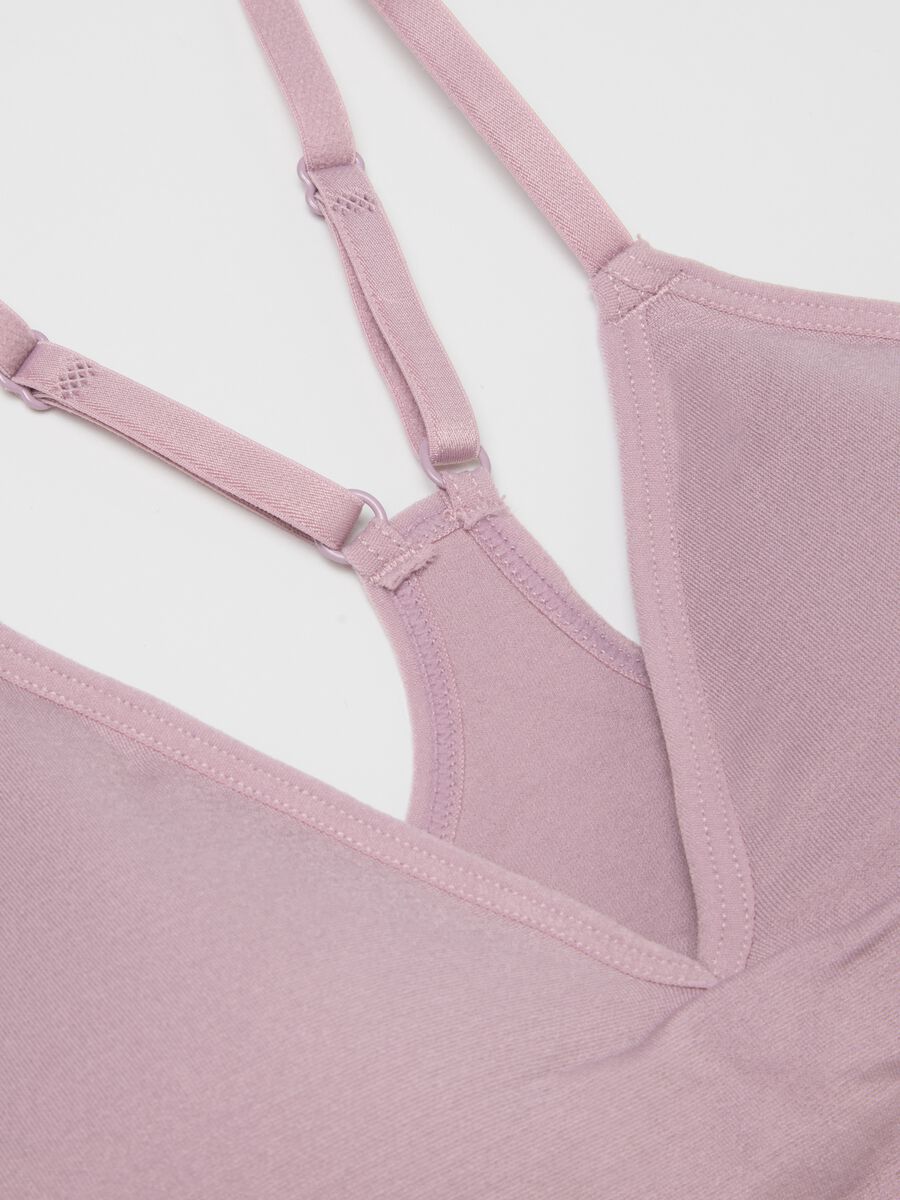 Pink Bralette Bra with Removable Padding_5