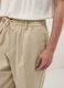 Beige linen-cotton blend trousers with an elasticated waist_3