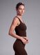 Brown crop top in stretch fabric_2