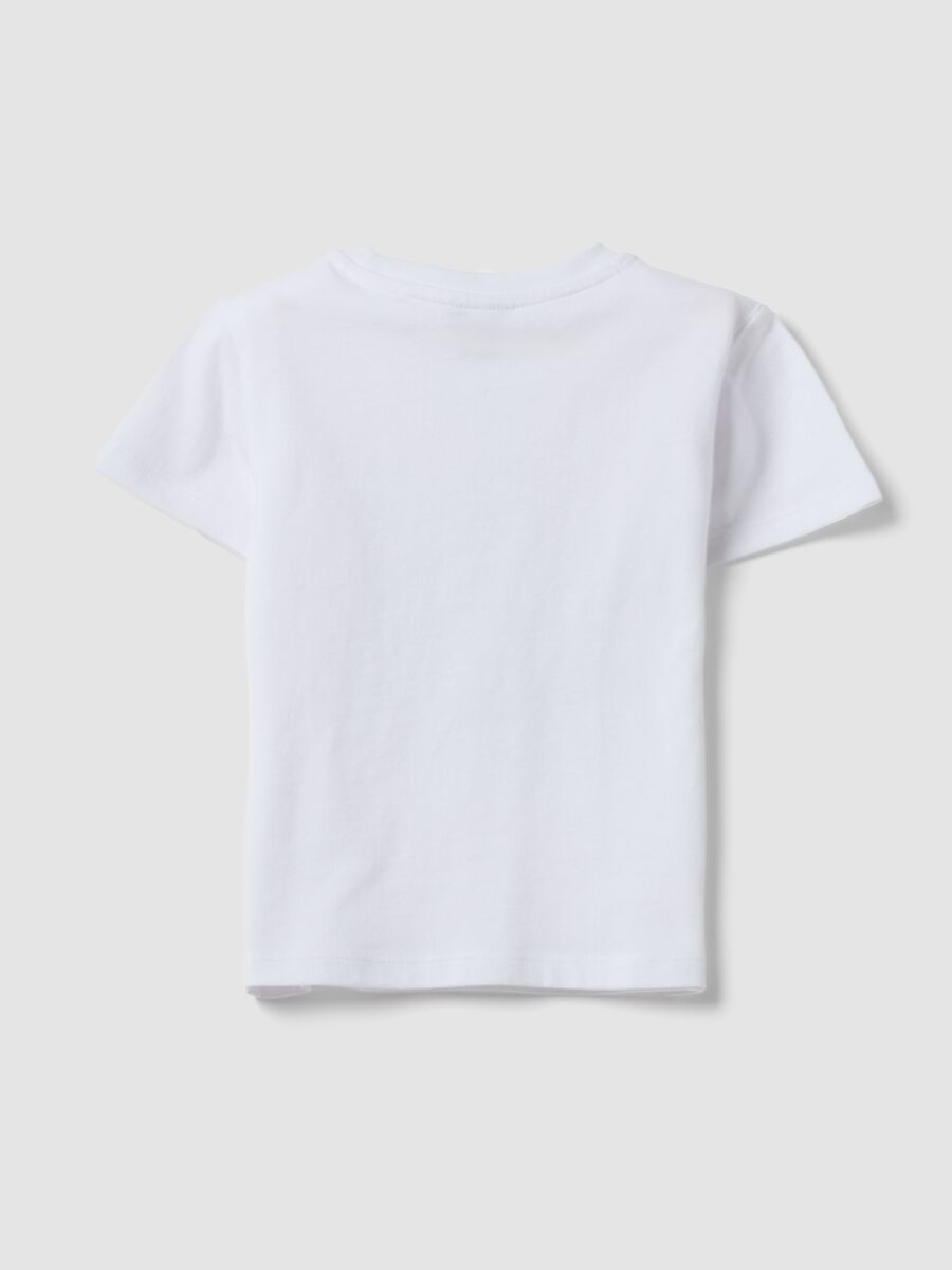 White organic cotton short-sleeve printed T-shirt_1