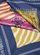 Blaues Tuch mit Multicolor-Muster_2
