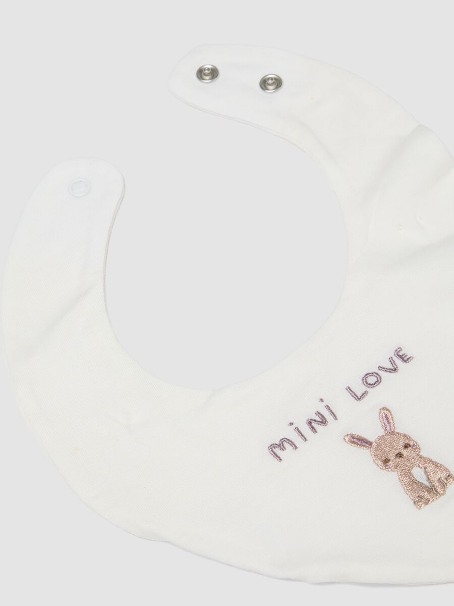 Two-pack of multicolour organic stretch-cotton bibs for baby girl_1