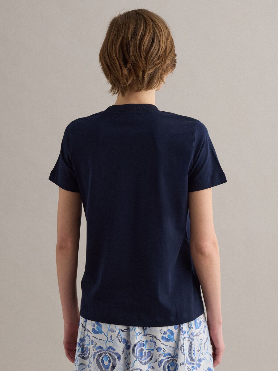 Blue Supima cotton short-sleeve regular-fit T-shirt_3