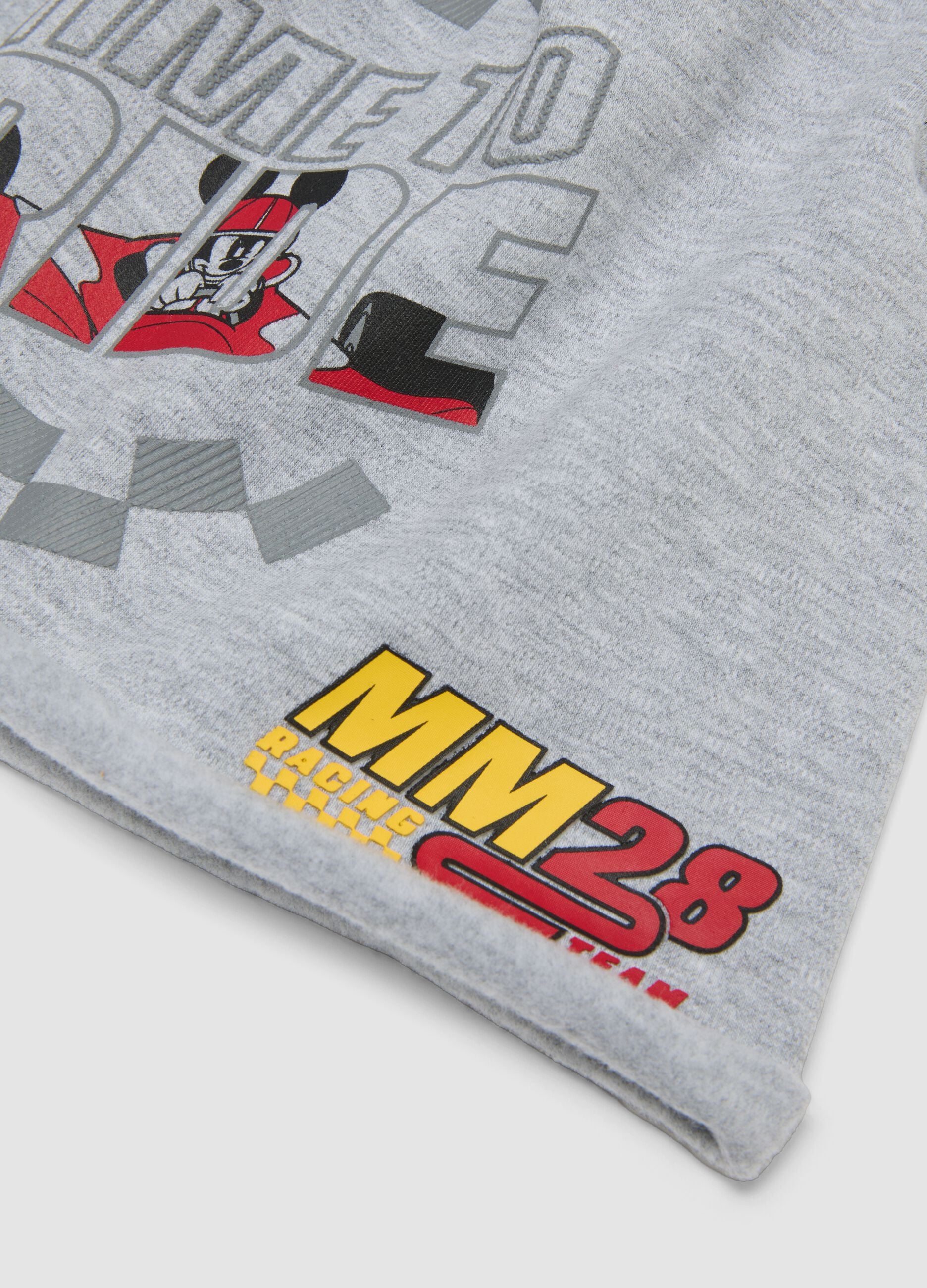 Grey stretch cotton jersey hat with Mickey print for boys