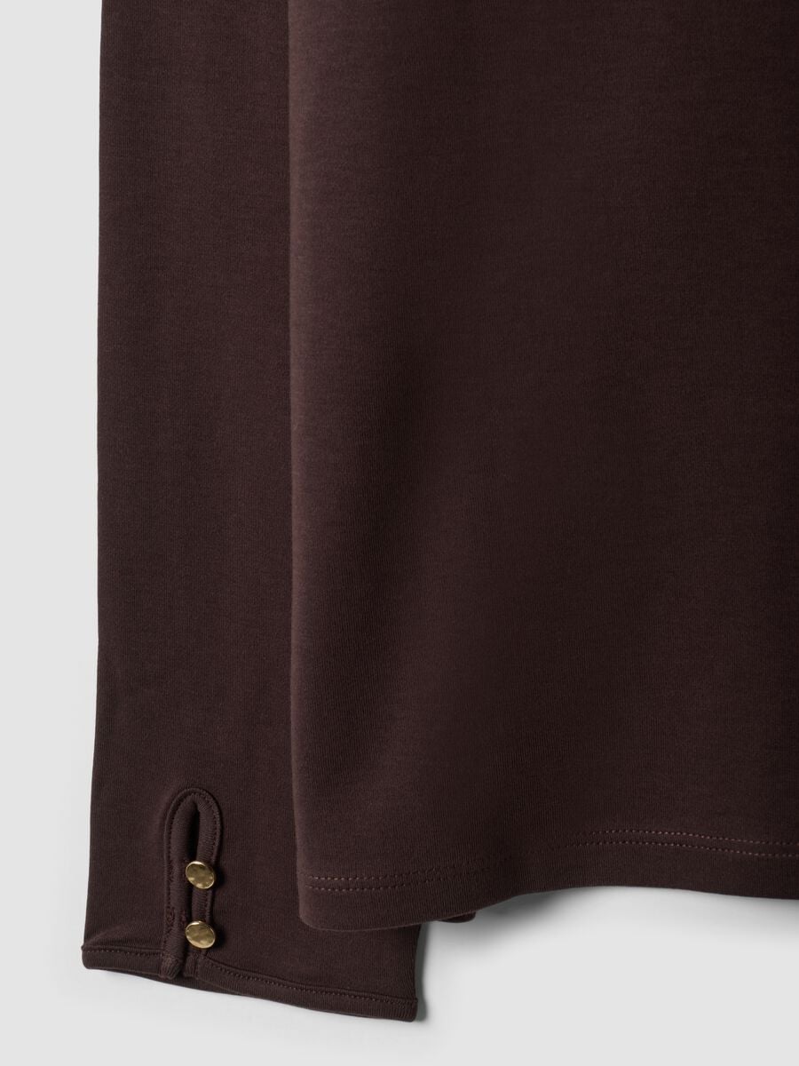 Brown pure cotton regular-fit crew-neck T-shirt_1