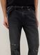 Black Pure Cotton Slim Fit Distressed Jeans_3