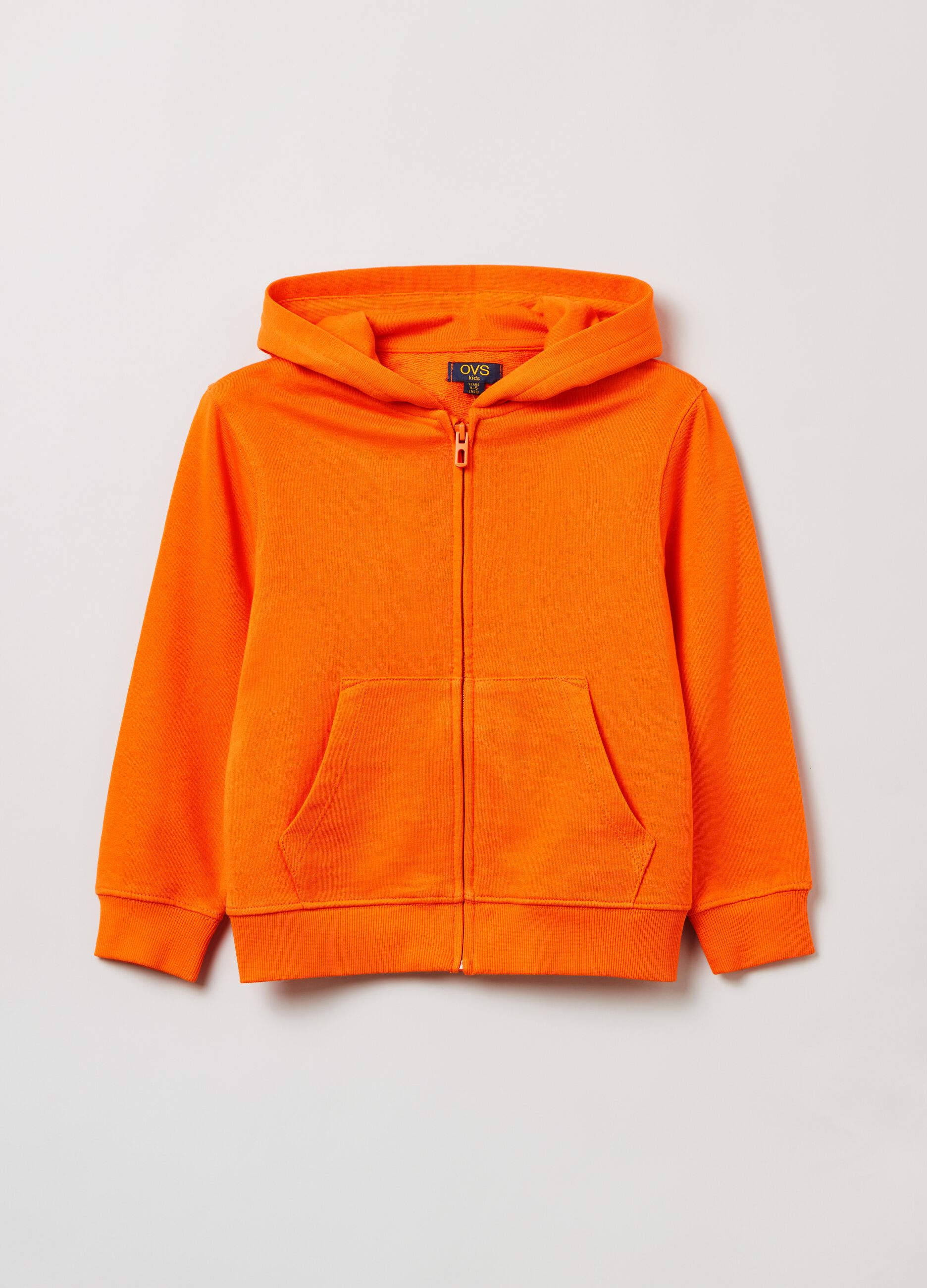 Fitness full-zip sweatshirt in cotton with hood