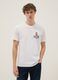 Wei&szlig;es T-Shirt aus reiner Baumwolle mit Paul-Frank-Print, Regular Fit_0