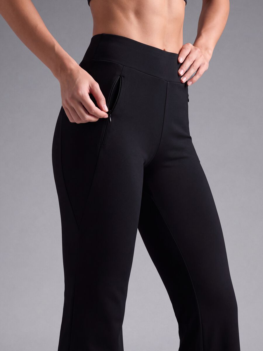 Black flared stretch trousers ALTAVIA STUDIO_2