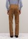 Brown cotton blend regular fit trousers_2