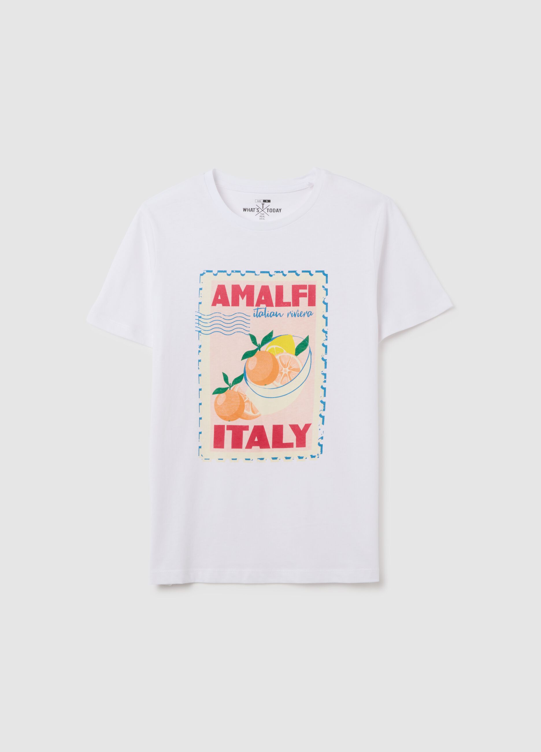 White pure cotton regular fit T-shirt