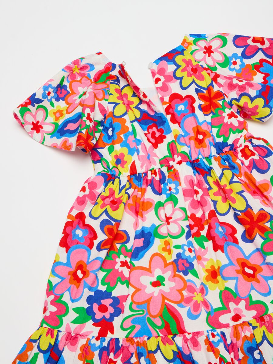 Cotton dress with flounce and print_5