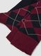 Two-pack of navy blue, burgundy red and ivory long socks in stretch cotton_1