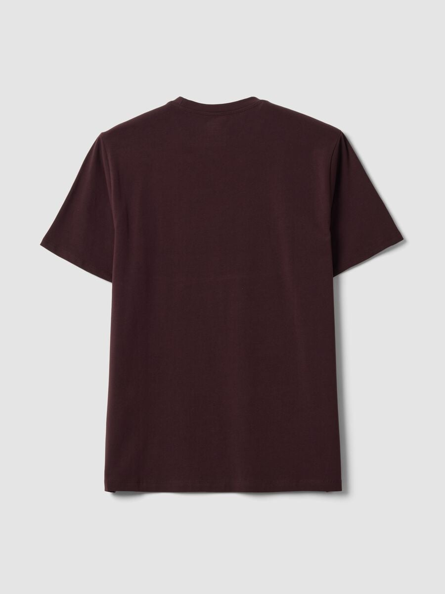 Brown organic cotton slim-fit short-sleeve T-shirt_6
