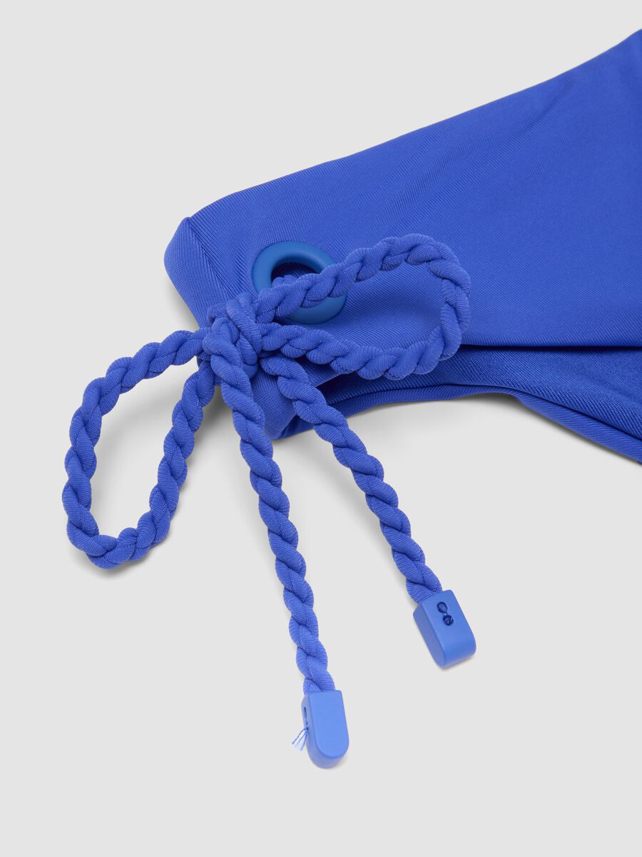 Blue stretch bikini bottoms with tie sides_5