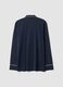 Pigiama blu con colletto in puro cotone organico_2