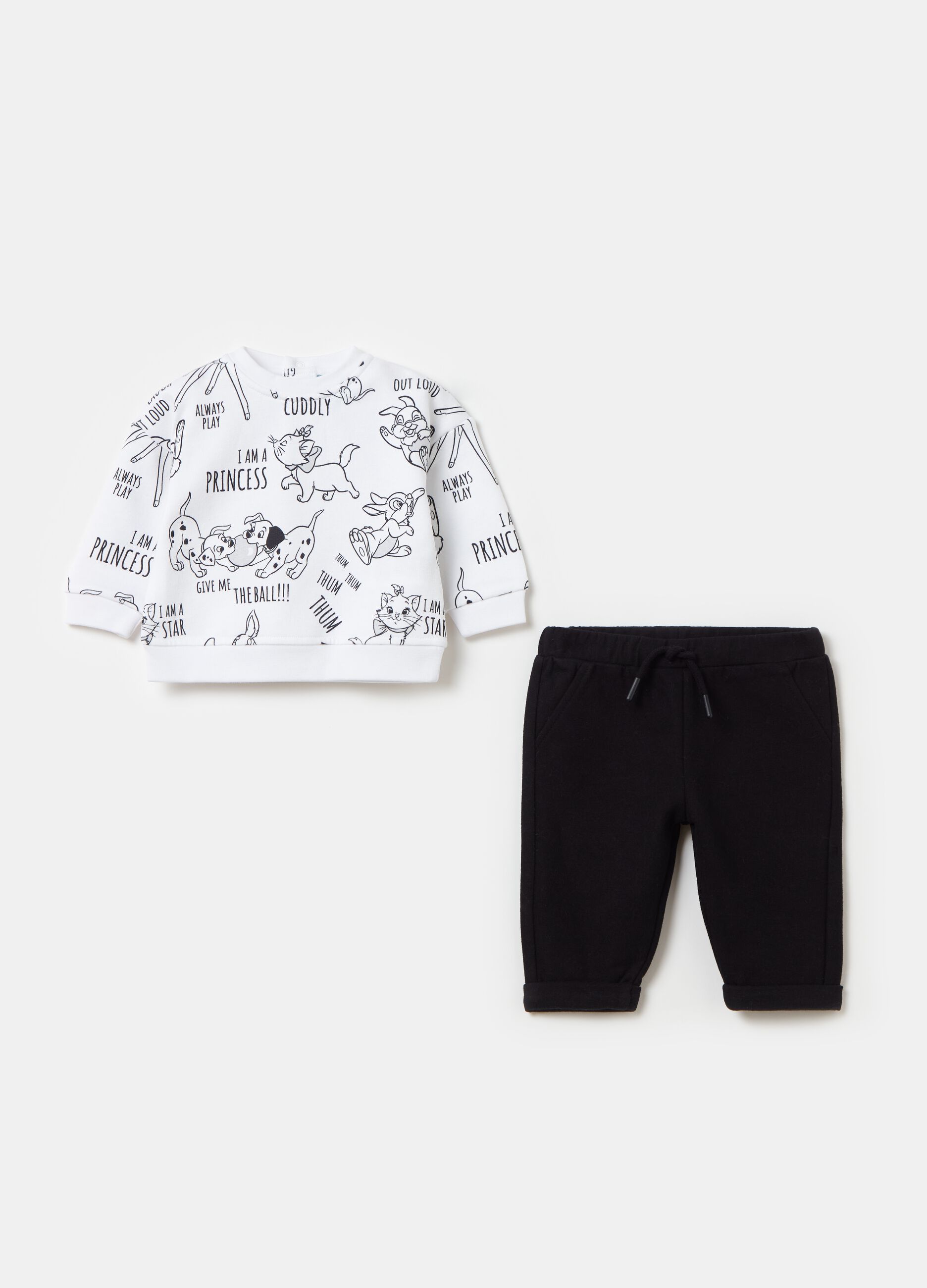 Jogging set with Marie and Thumper print