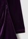 Purple velvet slim fit dress with draping_5