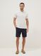 Blue cotton chino bermuda shorts, regular fit_0