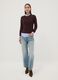 Brown cable-knit crew-neck jumper, regular fit_1