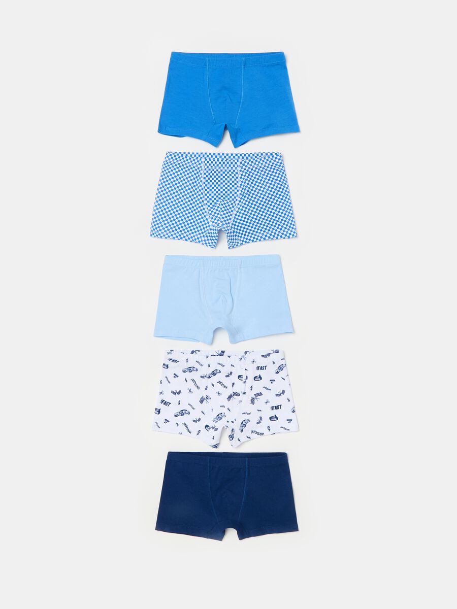 Five-pack organic cotton boxer shorts with print_0