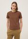 Brown pure cotton crew neck T-shirt regular fit_0