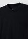 Schwarzes T-Shirt aus reiner Baumwolle mit Rundhalsausschnitt und Brusttasche, Boxy Fit_1