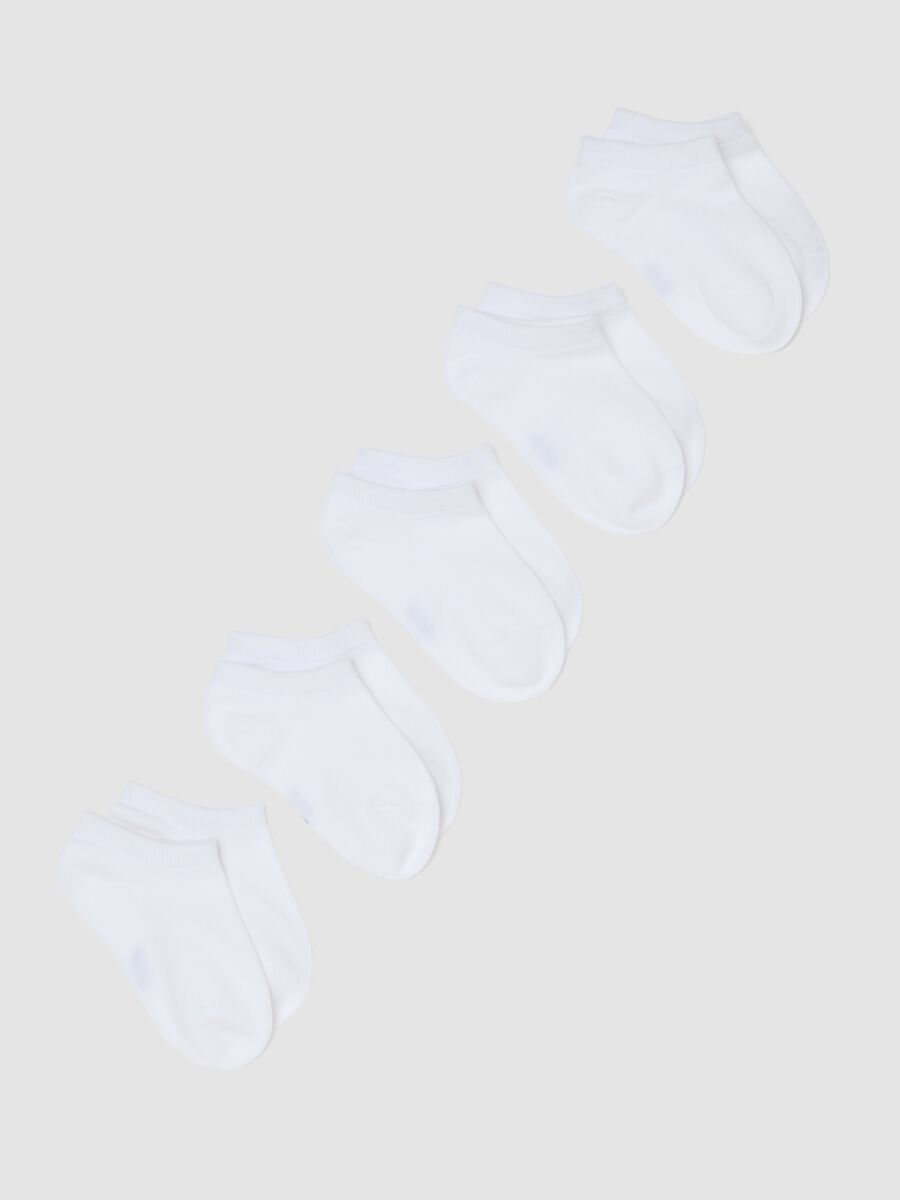 Multipack of kids' regular fit white cotton blend socks_0