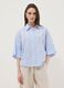 Himmelblaue Lochstrick-Hemdbluse aus reiner Baumwolle, Regular Fit_1