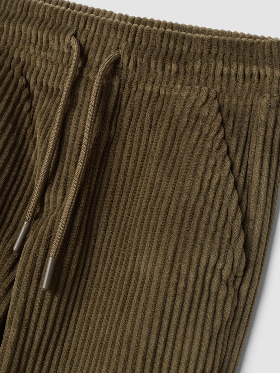 Green ribbed comfort-fit trousers_2