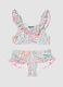 Multicolour stretchy bikini with ruffles_0