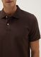 Polo in puro cotone marrone regular fit_3
