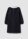 Black girls&rsquo; school apron with white collar and zip_1