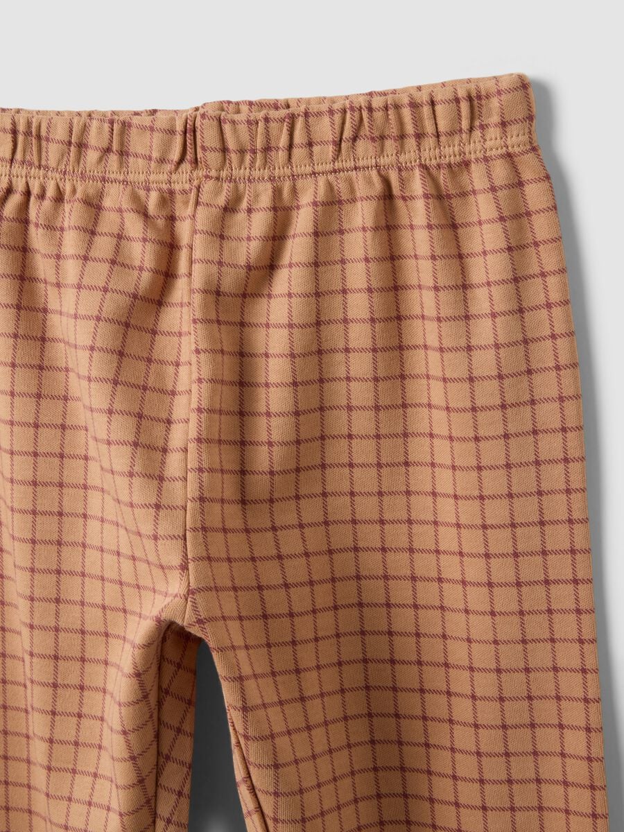 Pijama castanho de algod&atilde;o org&acirc;nico puro com estampado de cachorrinho para beb&eacute;_3