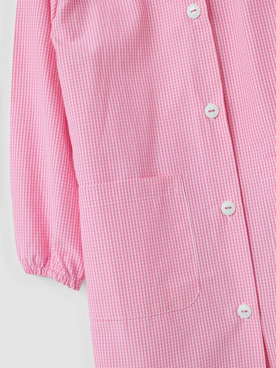 2-pack pink girls&rsquo; nursery school smocks with white collar_3