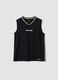 Black sporty V-neck vest_0
