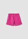 Girls&rsquo; pink 100% cotton shorts, regular fit_1