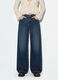 Blue denim jeans in 100% cotton with super wide-leg fit_1