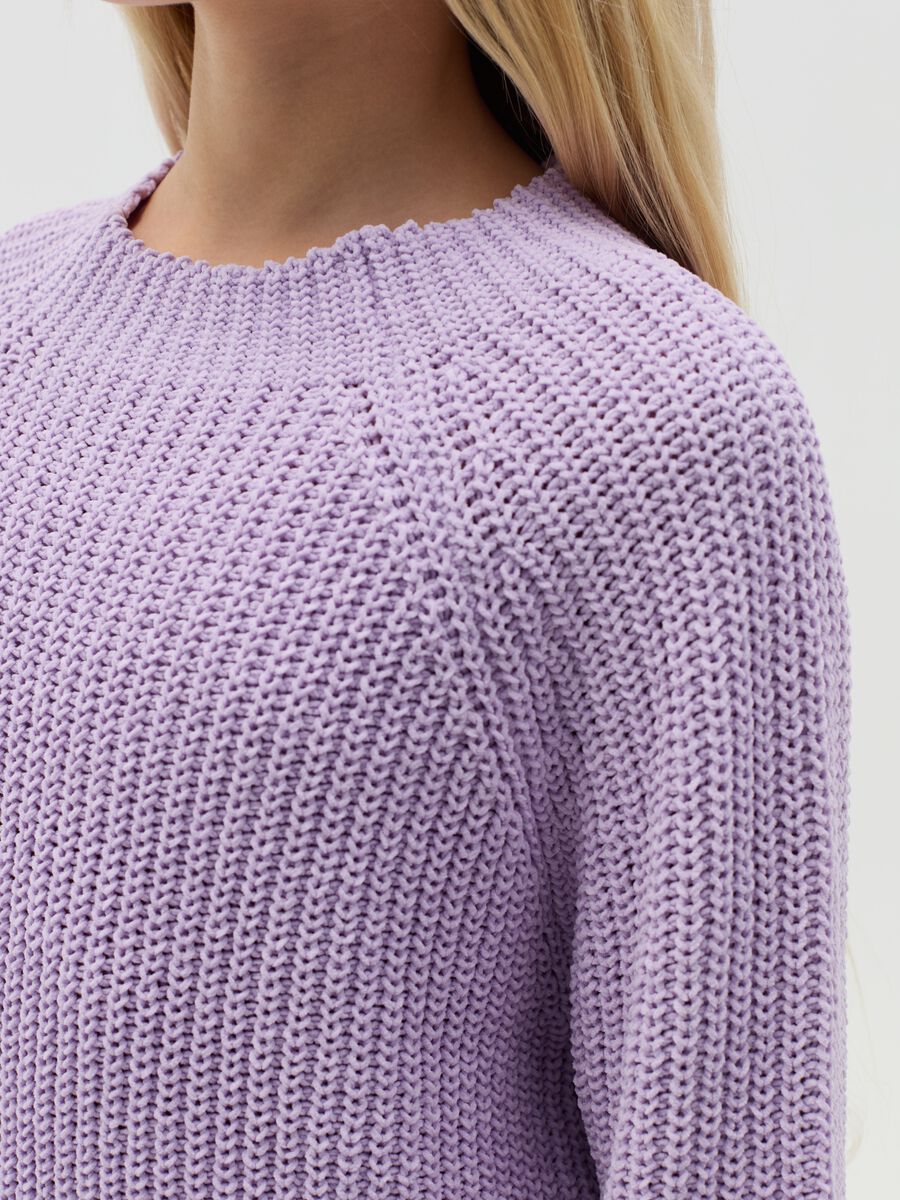 Chenille pullover with mock neck_1