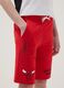 Regular-fit red cotton-blend shorts_2