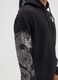 Black Cotton Blend Hoodie with Print_3